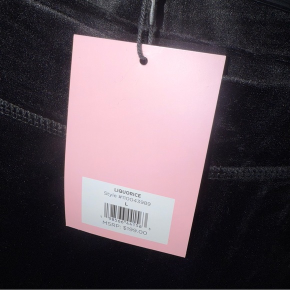 NWT Juicy Couture Liquorice Black Velour Pink Rhinestone Logo Tracksuit - Picture 7 of 8